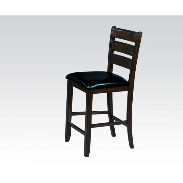 Urbana - Counter Height Chair (Set of 2) - Black PU & Espresso - Atlantic Fine Furniture Inc