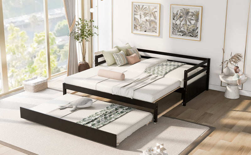 Twin Or Double Twin Daybed With Trundle, Espresso