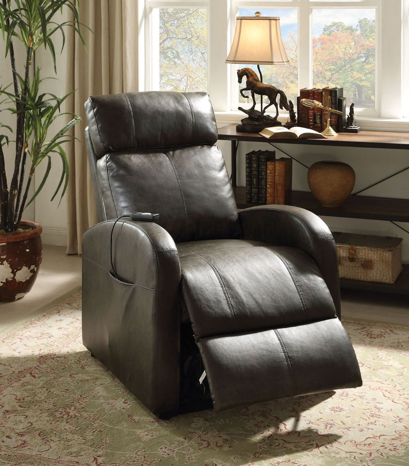 The Ricardo lift recliner is a wonderful addition to your home. It is easy to operate and features a smooth lift and recline. The side pocket holds the two-button wired controller in place so you'll never lose track of it.