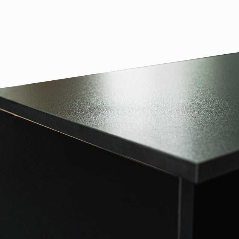 FURNITURE & TV Stand Matte Body High Gloss Doors Modern TV Stand LED,Black