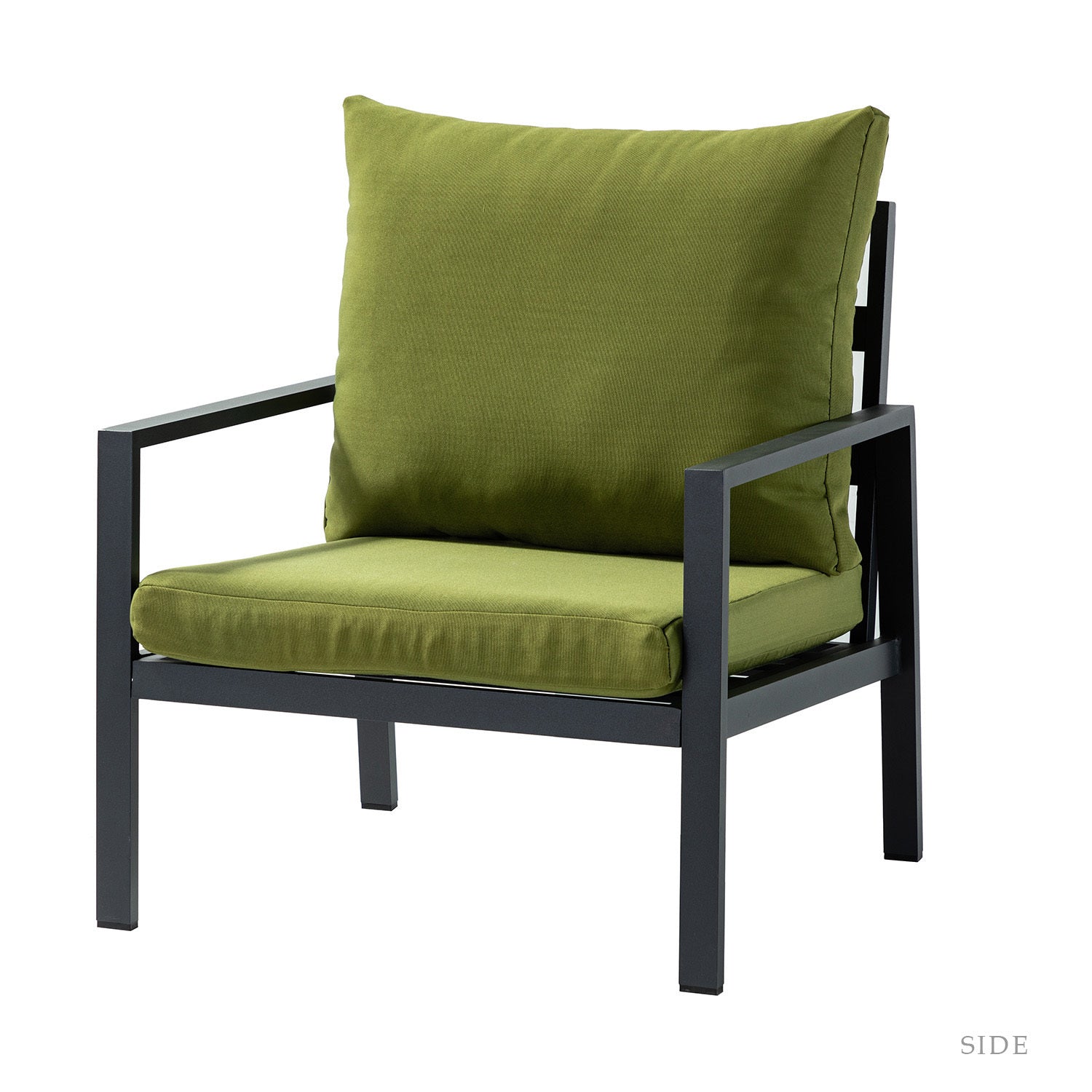 Helice Outdoor Conversation Aluminum 4 Piece Sofa Sets with Cushions - Atlantic Fine Furniture Inc