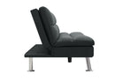 RELAX LOUNGE FUTON SOFA BED SLEEPER DARK GREY FABRIC - Atlantic Fine Furniture Inc