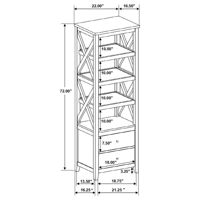 Angela - 3 Piece Entertainment Center - Brown And White