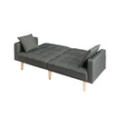 FUTON SLEEPER SOFA WITH 2 PILLOWS Dark gray FABRIC（same as W223S01338、W223S00991。Size difference, See Details in page.） - Atlantic Fine Furniture Inc