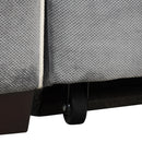 Linen Upholstered Sleeper Bed , Pull Out Sofa Bed Couch attached two throw pillows,Dual USB Charging Port and Adjustable Backrest for Living Room Space,Gray - Atlantic Fine Furniture Inc