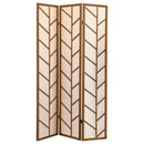 Mila - 3-Panel Room Divider Folding Shoji Screen - Walnut - Atlantic Fine Furniture Inc
