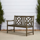 Renaissance Outdoor Patio 4-foot Hand-scraped Wood Garden Bench - Atlantic Fine Furniture Inc