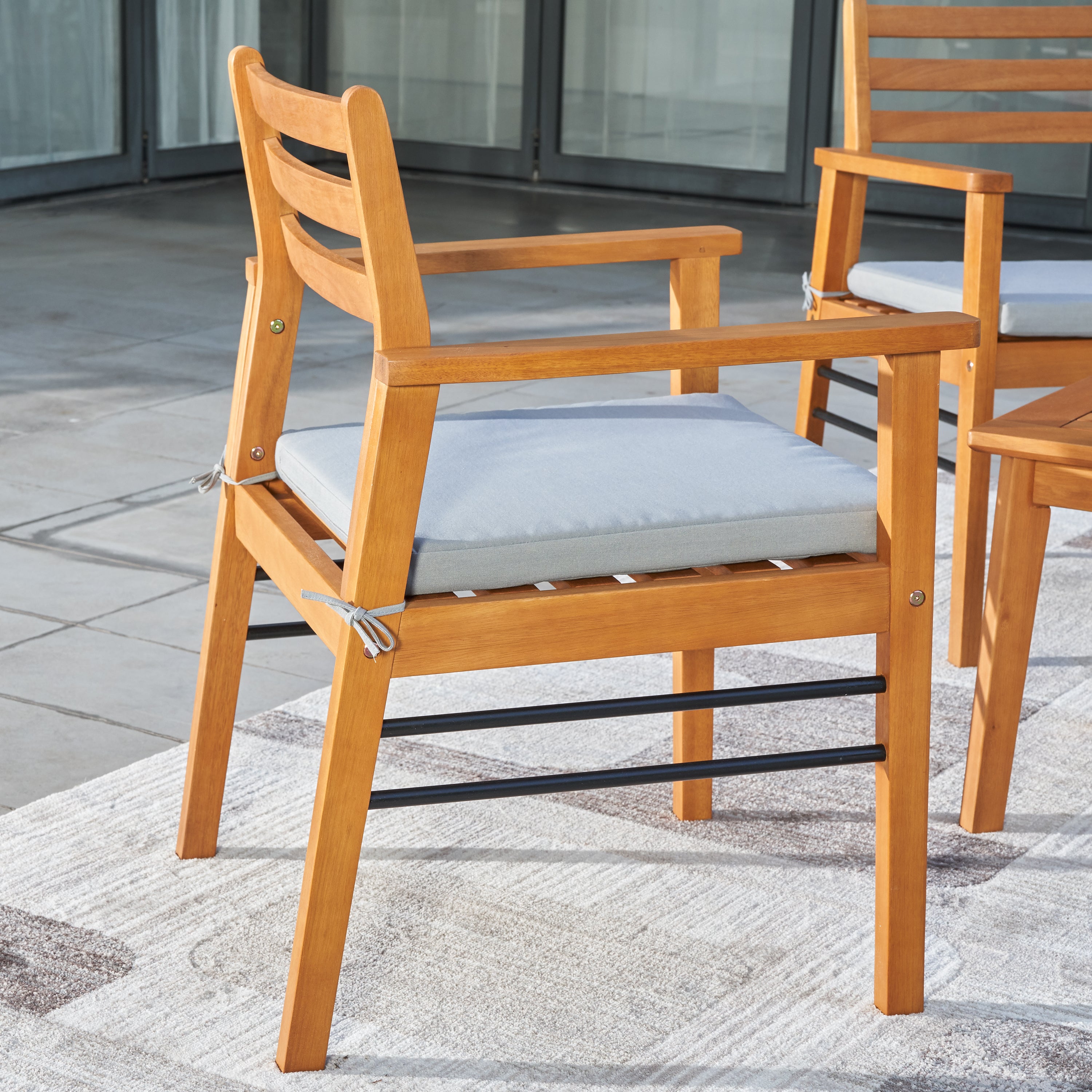 Gloucester Teak-like 5-Piece Dining Set - Atlantic Fine Furniture Inc