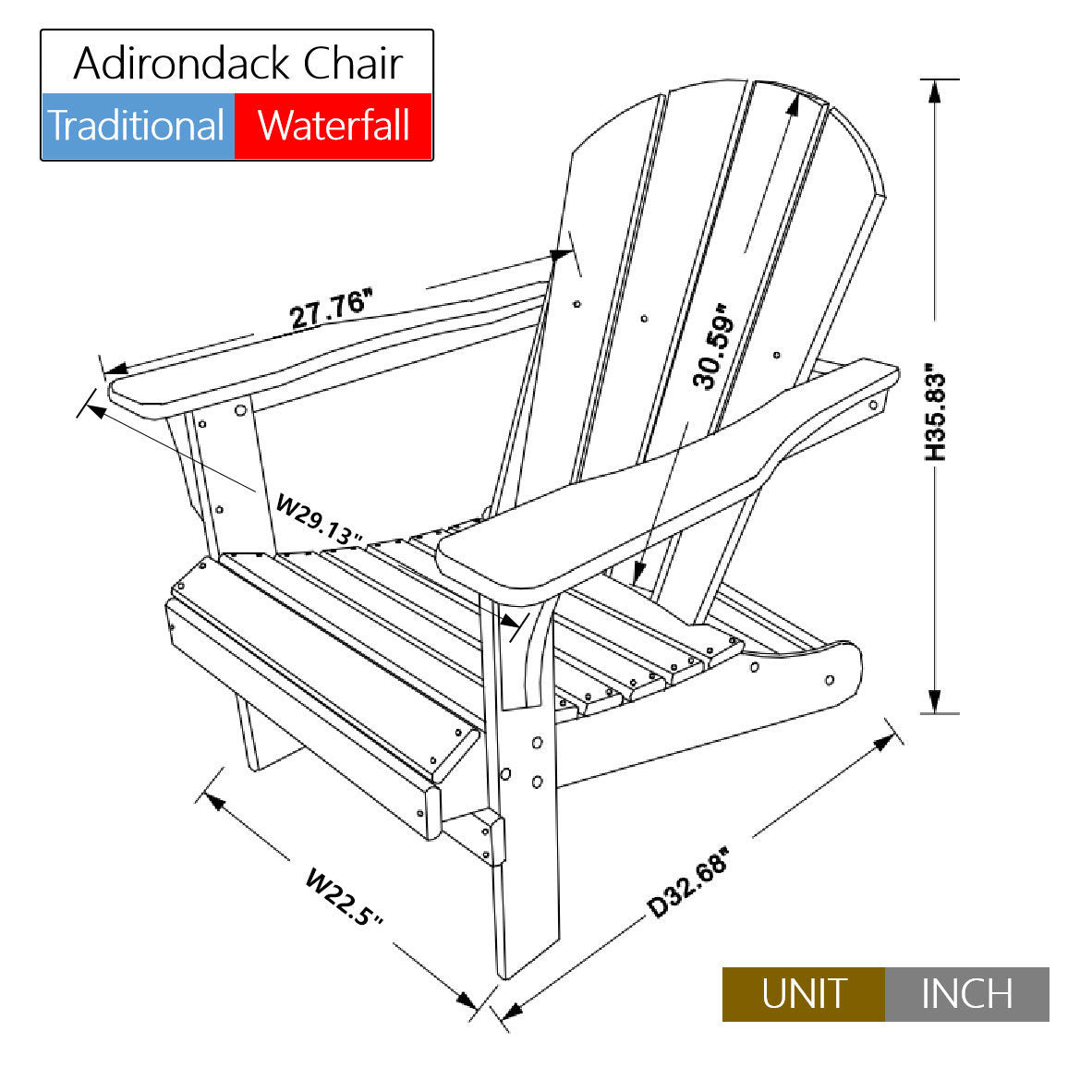 HDPE Adirondack Chair, Fire Pit Chairs, Sand Chair, Patio Outdoor Chairs,DPE Plastic Resin Deck Chair, lawn chairs, Adult Size ,Weather Resistant for Patio/ Backyard/Garden , Gray, Set of 2 - Atlantic Fine Furniture Inc