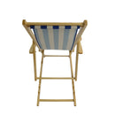 Outdoor Poplar Hanging Chair  Wide Blue Stripes armrest with cup holder (Color: Dark Blue) - Atlantic Fine Furniture Inc