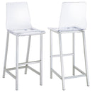 Juelia - Chrome Stools (Set of 2) - Atlantic Fine Furniture Inc