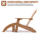 TALE Adirondack Chair Backyard Outdoor Furniture Painted Seating with Cup Holder All-Weather and Fade-Resistant Plastic Wood for Lawn Patio Deck Garden Porch Lawn Furniture Chairs Brown - Atlantic Fine Furniture Inc