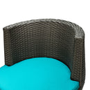 Outdoor Patio Bistro Table Set 3 Piece Rattan Seating Group with Cushions - Atlantic Fine Furniture Inc