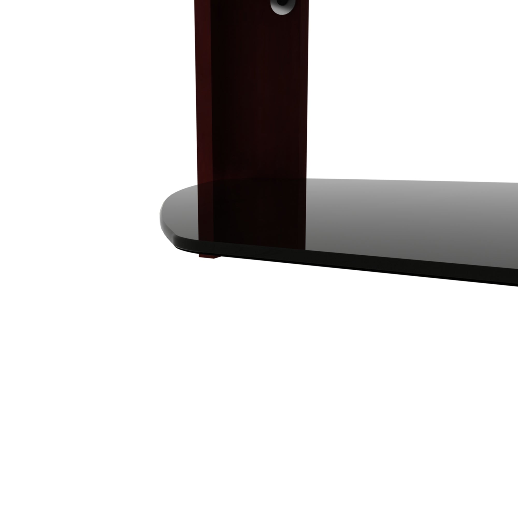 Walnut TV Stand with 2 Tier Storage Space Fits TV Up To 65 in - Atlantic Fine Furniture Inc