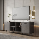 TV Stand Mid-Century Wood Modern Entertainment Center Adjustable Storage Cabinet TV Console for Living Room - Atlantic Fine Furniture Inc