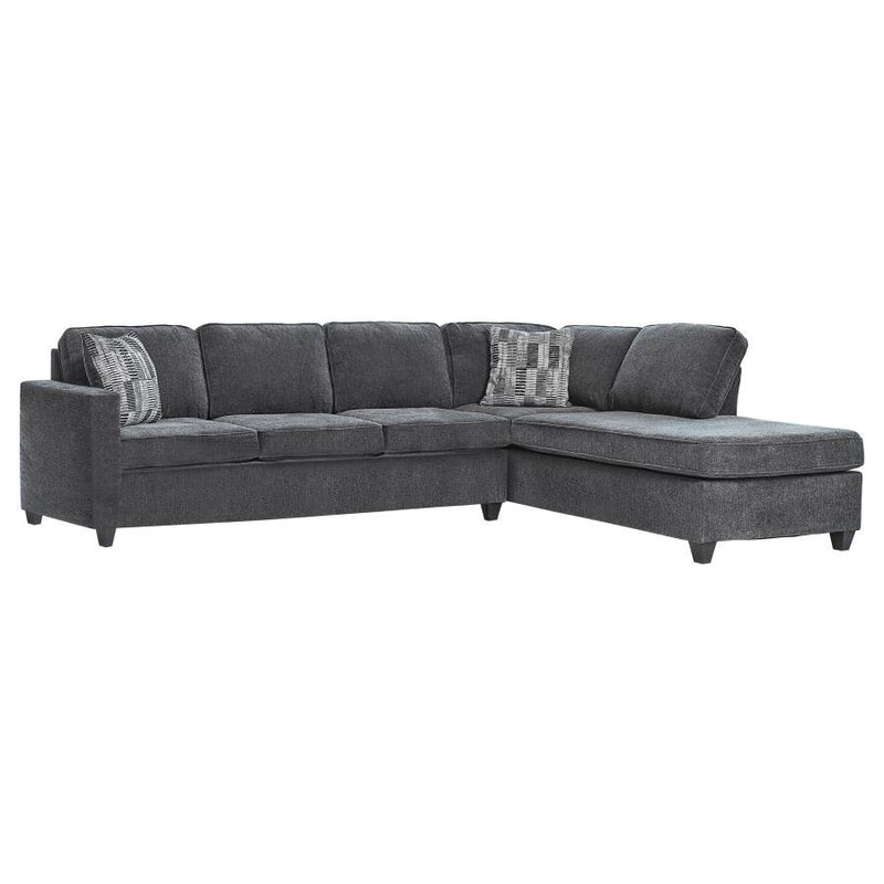 Mccord - 2 Piece Cushion Back Sectional - Dark Gray