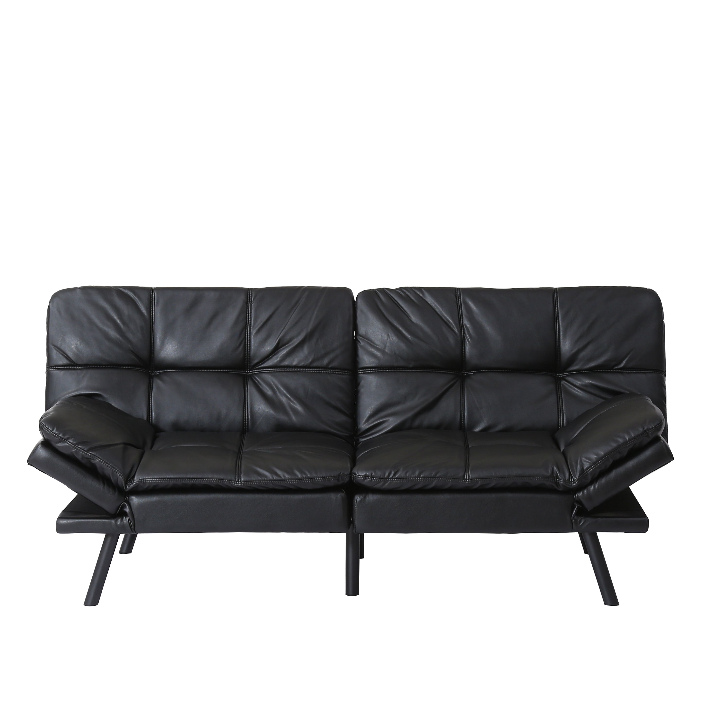 Convertible Memory Foam Futon Couch Bed, Modern Folding Sleeper Sofa-SF267PUBK - Atlantic Fine Furniture Inc