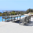 Renaissance Outdoor 7-piece Hand-scraped Wood Patio Dining Set with Extension Table - Atlantic Fine Furniture Inc