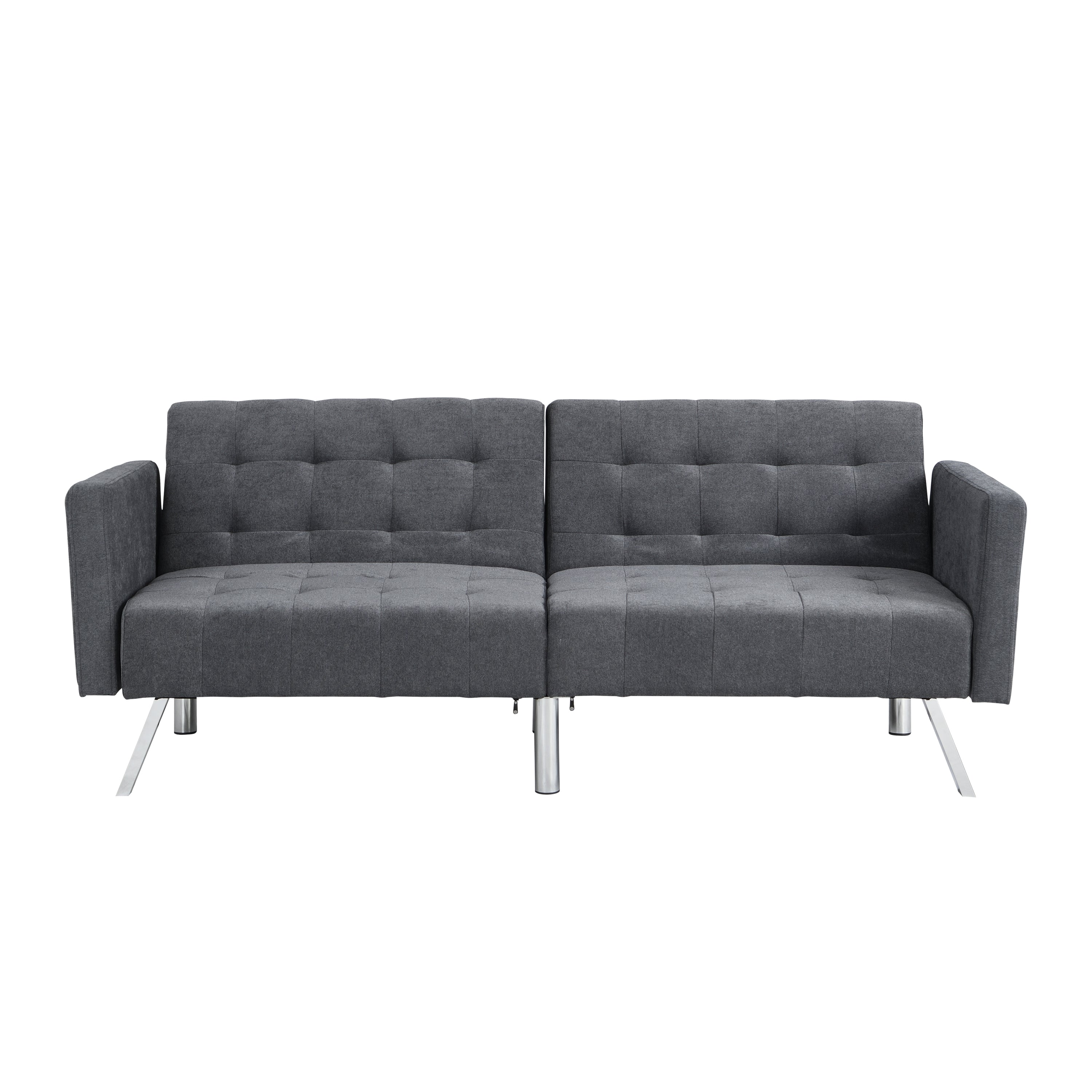 Sofa Bed Convertible Folding Dark Grey Lounge Couch Loveseat Sleeper Sofa  Armrests Living Room Bedroom Apartment Reading Room - Atlantic Fine Furniture Inc