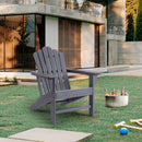 Classic Outdoor Adirondack Chair for Garden Porch Patio Deck Backyard, Weather Resistant Accent Furniture, Slate Grey - Atlantic Fine Furniture Inc