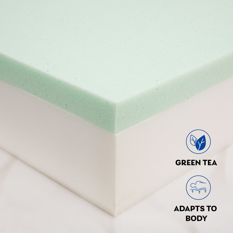 Green Tea Infused Memory Foam Twin Mattress, 8 inch Gel Memory Foam Mattress for a Cool Sleep, Bed in a Box