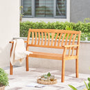 Kapalua Honey Nautical Eucalyptus Wooden Outdoor Garden Bench - Atlantic Fine Furniture Inc