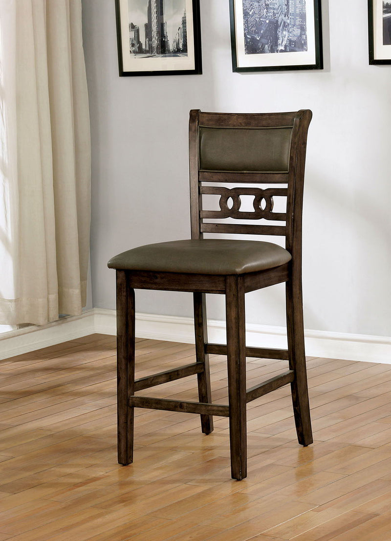 Flick - Counter Height Side Chair (Set of 2) - Walnut / Warm Gray