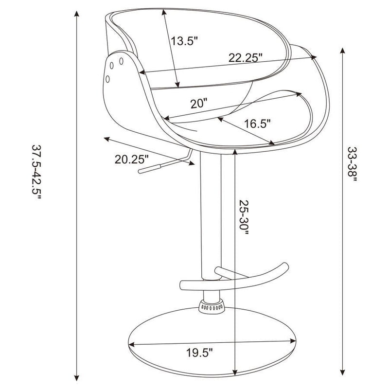 Dana - High Comfort Adjustable Bar Stool