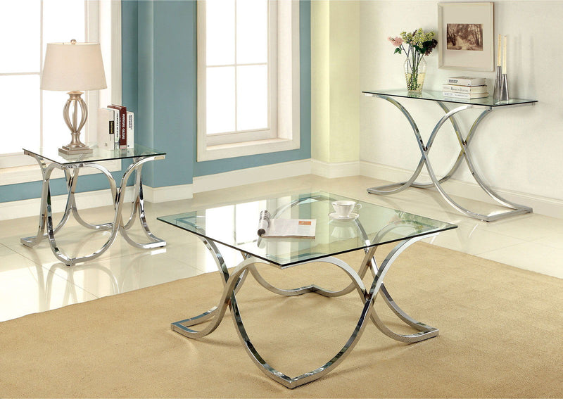 Luxa - End Table - Pearl Silver