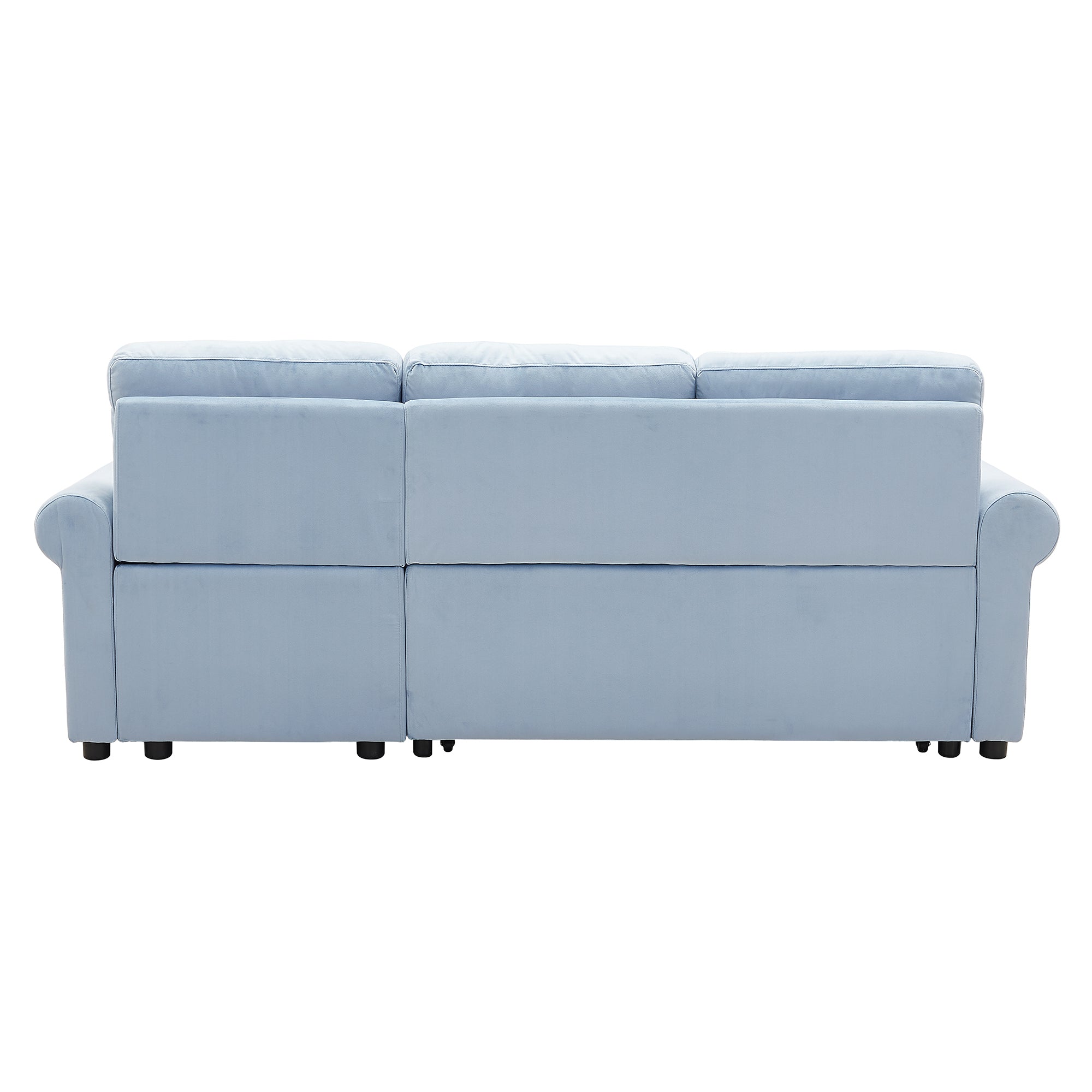 Orisfur. 83" Sleeper Sofa Bed Convertible Sectional Couch, 3-Seater L-Shape Corner Couch with Storage Chaise for Living Room Apartment - Atlantic Fine Furniture Inc