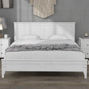 Modern White Solid Wood Queen Platform Bed - Atlantic Fine Furniture Inc