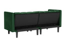 FUTON SOFA SLEEPER GREEN VELVET PLASTIC LEGS(same as W223S01331) - Atlantic Fine Furniture Inc
