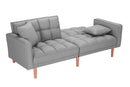 FUTON SLEEPER SOFA WITH 2 PILLOWS LIGHT GREY FABRIC (same as W223S00583、W223S00992、W223S01339 ) - Atlantic Fine Furniture Inc