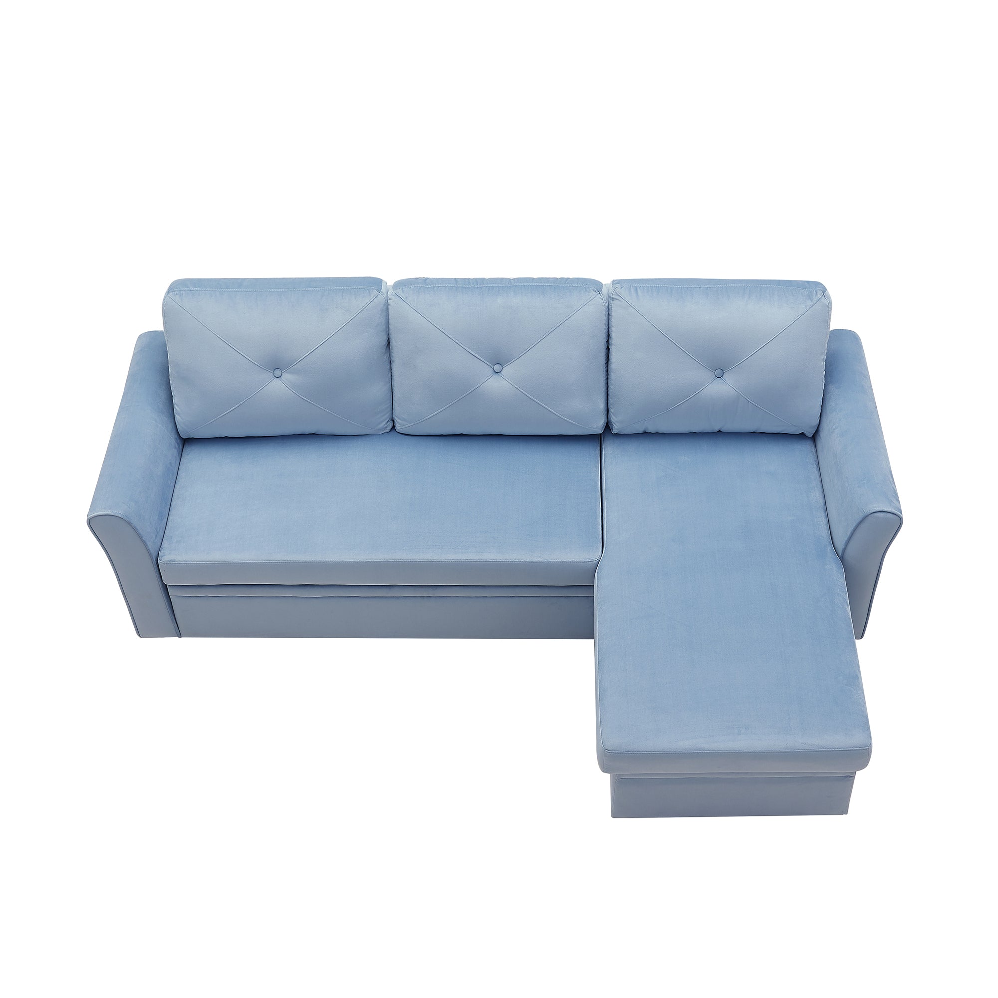Orisfur. 83" Pull Out Sleeper Sofa Reversible L-Shape 3 Seat Sectional Couch with Storage for Living Room Furniture Set - Atlantic Fine Furniture Inc