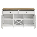 Hollis - 2 Door Dining Sideboard Buffet Storage Cabinet - White - Atlantic Fine Furniture Inc