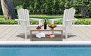 Resistant Adirondack Chair for Patio Deck Garden
 Plastic Adirondack Chair, White, 1 piece. - Atlantic Fine Furniture Inc