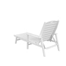 Poor Chaise Lounge Chair HDPE Adirondack Chair for Indoor and Outdoor All Weather Waterproof , White - Atlantic Fine Furniture Inc