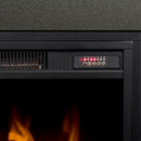 Farmhouse TV Stand, Fireplace TV Stand, Wood Entertainment Center Media Console with Storage,Black - Atlantic Fine Furniture Inc