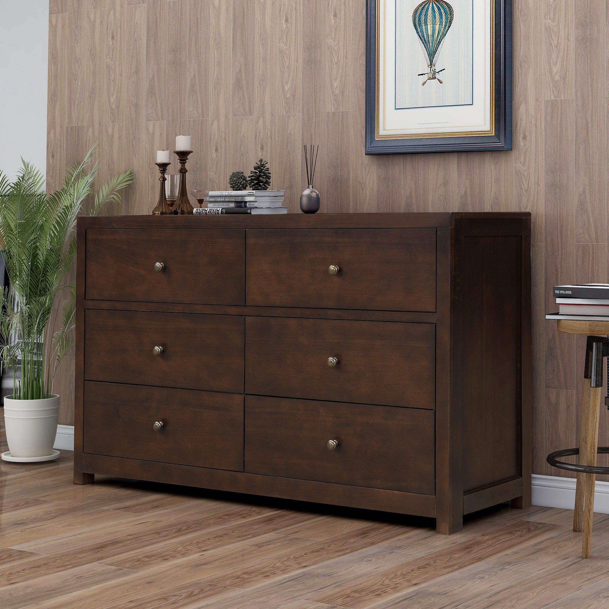 Classic Rich Brown 3 Pieces King Bedroom Set (King Bed + Nightstand+ Dresser) - Atlantic Fine Furniture Inc
