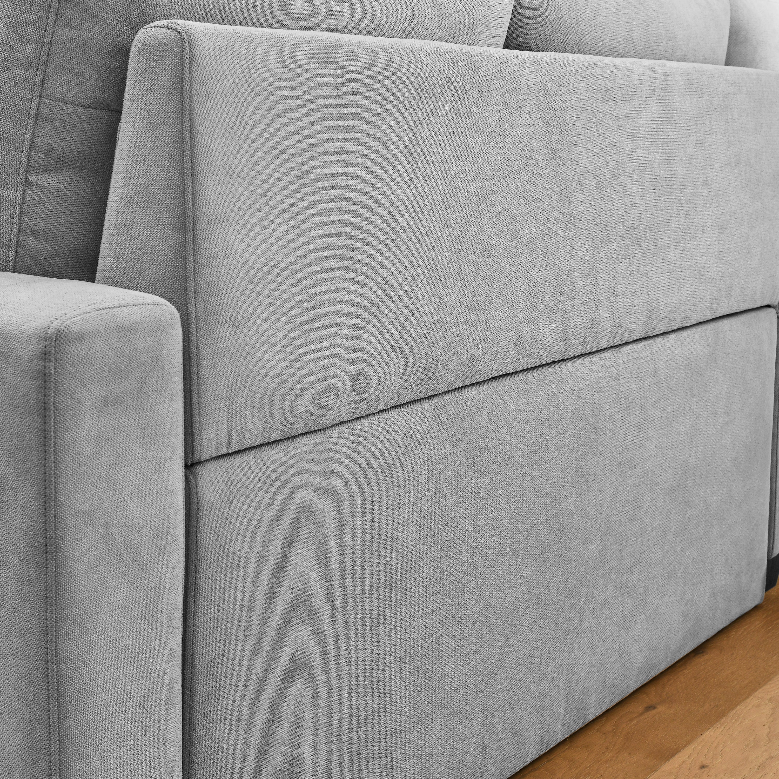 [Video] MH 82" Sleeper Sofa Bed Reversible Sectional Couch with Storage Chaise and Side storage bag for Living Room Furniture Set, silver rivets on both hands - Atlantic Fine Furniture Inc