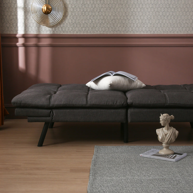 Convertible Memory Foam Futon Couch Bed, Modern Folding Sleeper Sofa-SF267FADGY - Atlantic Fine Furniture Inc