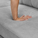 [Video] MH 82" Sleeper Sofa Bed Reversible Sectional Couch with Storage Chaise and Side storage bag for Living Room Furniture Set, silver rivets on both hands - Atlantic Fine Furniture Inc