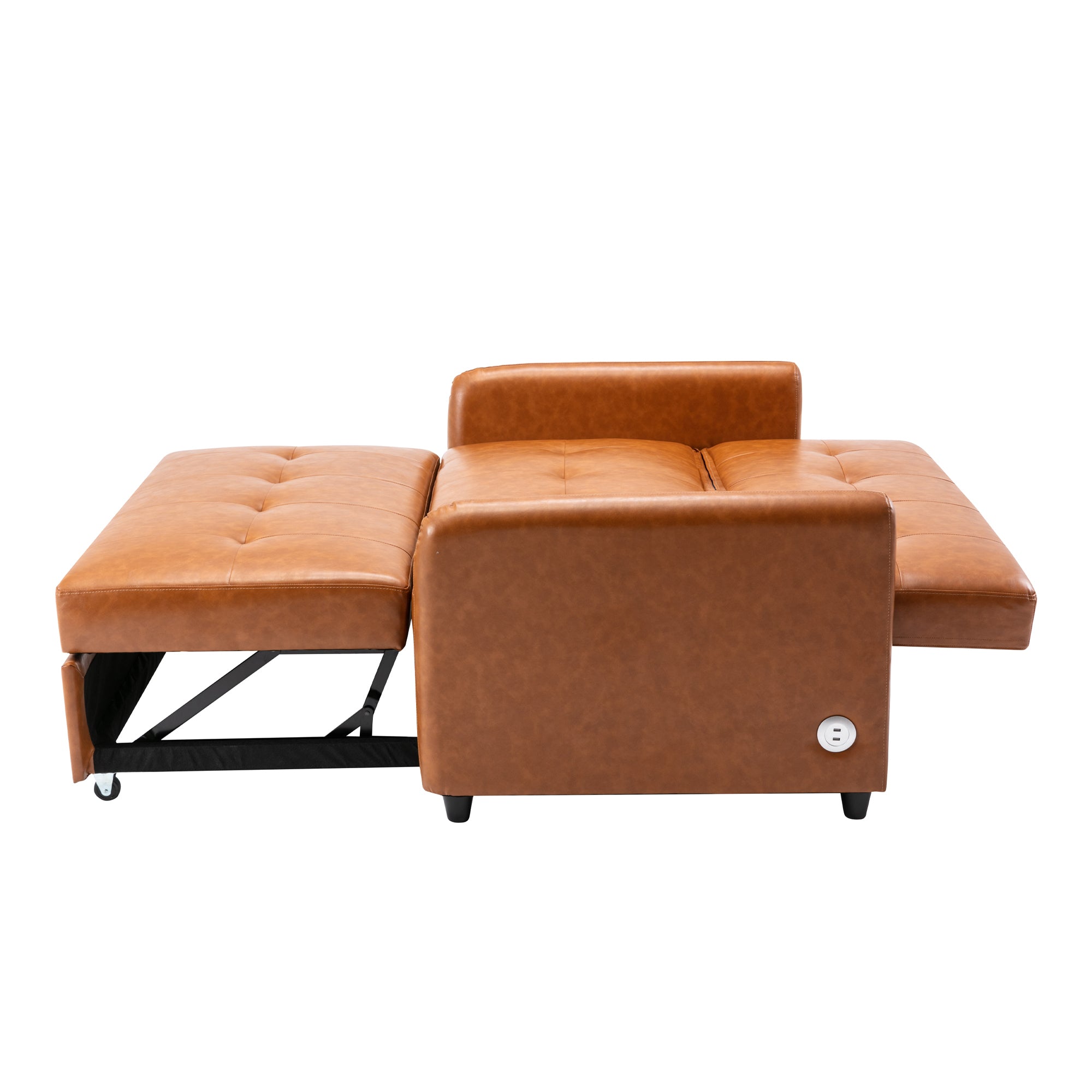 Orisfur. 51" Convertible Sleeper Bed, Adjustable Oversized Armchair  with Dual USB Ports for Small Space - Atlantic Fine Furniture Inc