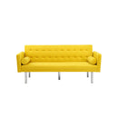Square arm sleeper sofa Yellow Velvet ***Not available for sale on Walmart*** - Atlantic Fine Furniture Inc