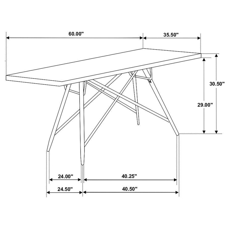 Gabrielle - Rectangular Marble Top Dining Table - White