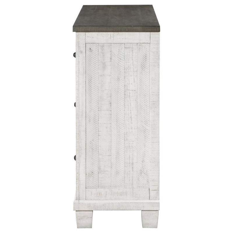 Lilith - 7-Drawer Dresser Distressed - Distressed Gray And White