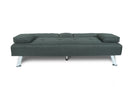 FUTON SOFA BED SLEEPER DARK GREY FABRIC（W22319409） - Atlantic Fine Furniture Inc