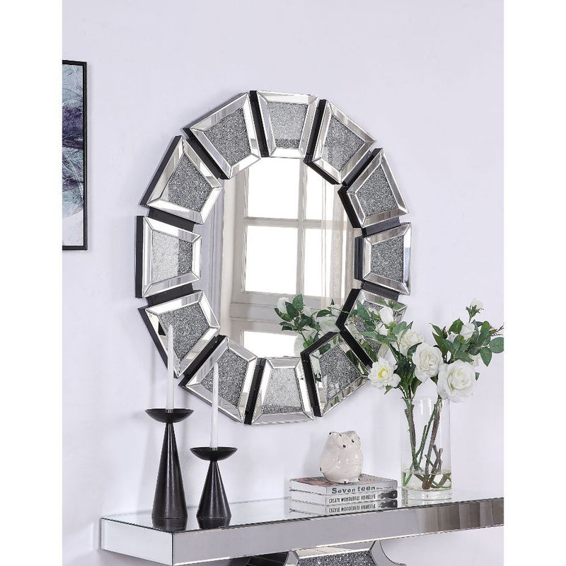 Nowles - Wall Decor - Mirrored & Faux Stones