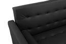 Square arm sleeper sofa BLACK PU ***Not available for sale on Walmart*** - Atlantic Fine Furniture Inc