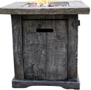 Santiago Wood Look Outdoor Gas Fire Pit - Atlantic Fine Furniture Inc